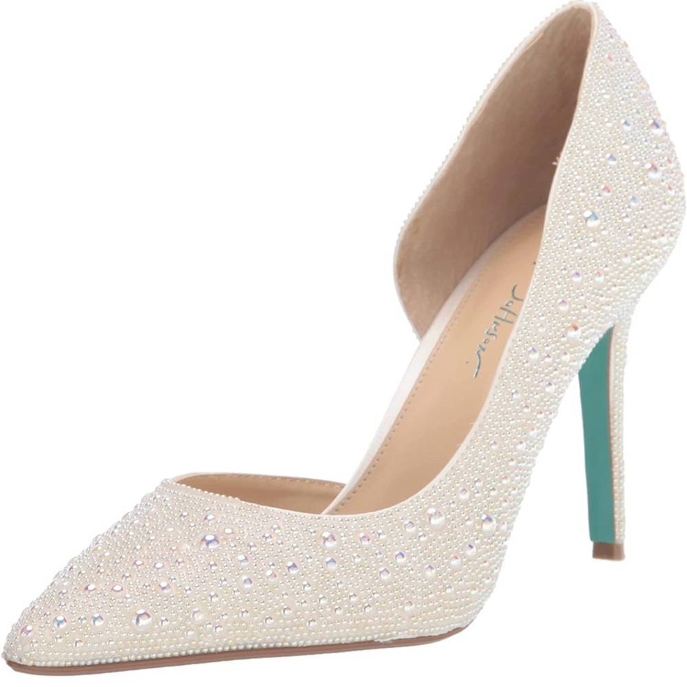 Blue by Betsey Johnson Hazil bridal prom shoe